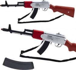 Hračka puška se zvukem a popruhem 65 cm