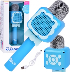 Bezdrátový dětský karaoke mikrofon s Bluetooth a nahráváním – Růžová