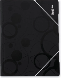 složka s gumičkou a4 black and white, černá