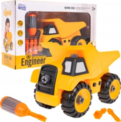 Stavební míchačka k montování pro děti 3+ se šroubovákem a 3 bity – Wywrotka