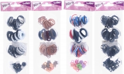 Vlasové doplňky – velký mix gumiček a klipů