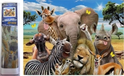 Diamantové malování Safari selfie 30 × 40 cm