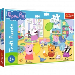 Puzzle 24 maxi – krásná Peppa – Šťastné prase PEPPA od Trefl