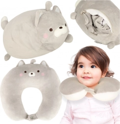 Magický cestovní polštářek 2v1 rohlík maskot kočka