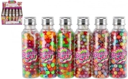 Plastové korálky se šňůrkou v dózičce – mix barev