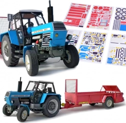 Papírový model traktoru ZETOR Crystal 8011 s rozmetadlem RU-5 1:32
