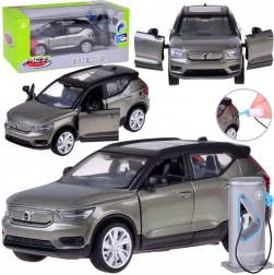 Kovový model elektrického crossoveru Volvo XC40 s funkcí světel a zvuků