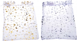 Sáček Organza Hvězdy 25x35 cm na Vánoce