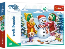 Puzzle Trefl Rodina Trefliků: Zimní zábavy 30 dílků