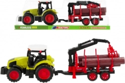 traktor s přívěsem na dřevo moje ranczo