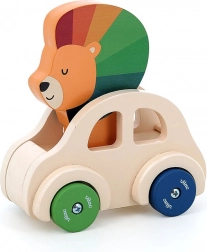 Dřevěné autíčko s klaksonem Lev od Vilac