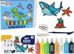 Samolepky Na Okno Mořská Zvířata Želva DIY 8 Barev Třpytky