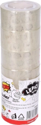 Průhledná lepící páska 24 mm x 20 m, balení po 6 ks