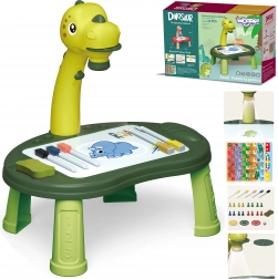 Projekční kreslicí stoleček dinosaurus WOOPIE – 24 předloh + 2 hry