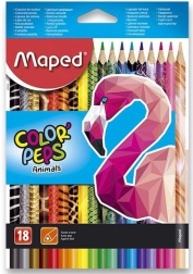 Pastelky trojboké MAPED Color'Peps Animals 18 ks