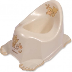 Hrající dětský nočník s protiskluzem – béžový medvídek