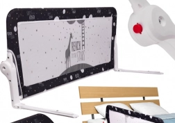 otevírací bezpečnostní zábrana na postel 200 cm – černá