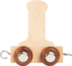 Dřevěný vagónek s písmenem I pro vláčkodráhu small foot