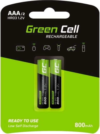 Nabíjecí baterie green cell aaa hr03 800 mah 2 ks