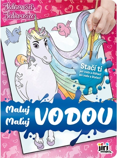 Omalovánky maluj vodou – jednorožci
