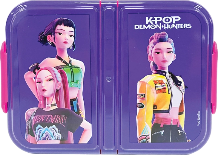 Třídílný box na svačinu GIM KPop Demon Hunters Huntrix 900 ml