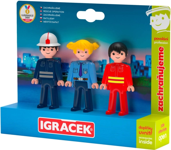 Efko Igráček Trio zachraňujeme – sada kloubových figurek s doplňky