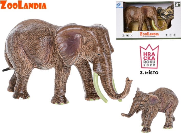 Zoolandia slonice s mládětem – plastové figurky do zoo