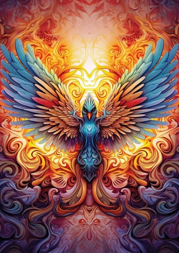 Puzzle Barevný fénix 1000 dílků ART PUZZLE