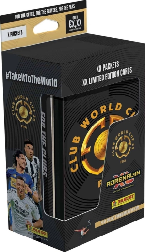 Panini FIFA Club World Cup 2025 Adrenalyn XL sběratelské karty v plechové krabičce (8 boosterů / 48 karet)