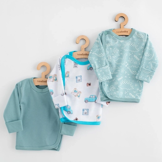 Kojenecká košilka new baby classic ii, 3 ks, chlapec, vel. 56 (0–3 měsíce)