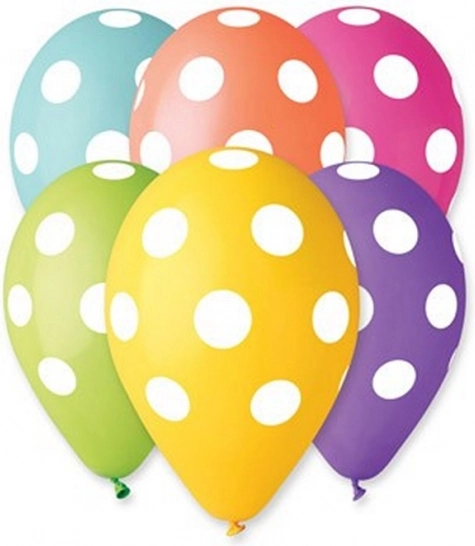 Nafukovací balonky s puntíky 30 cm