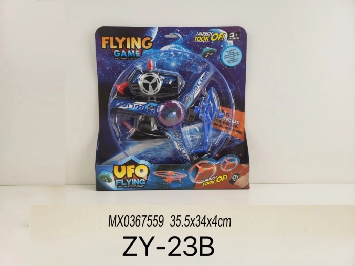 Světelný létající disk s odpalovací helikoptérou