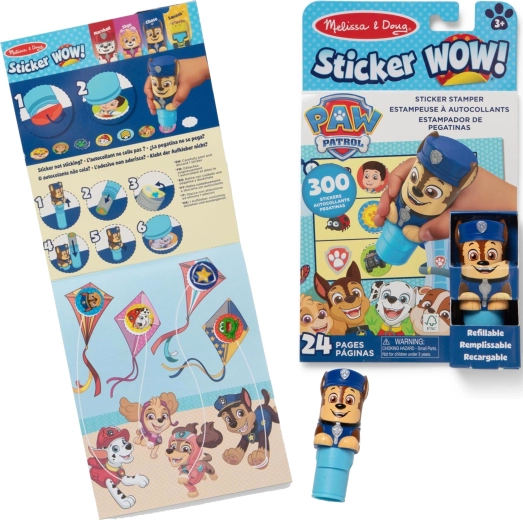 Melissa & Doug Sticker wow! Tlapková patrola chase samolepkové razítko s aktivitní knížkou - 1 kus