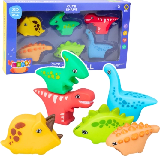 Sada gumových dinosaurů do koupele - 6 ks