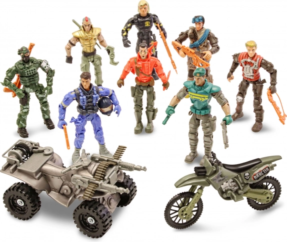 The Corps vojáci s motorkou – sada 8 figurek 11 cm