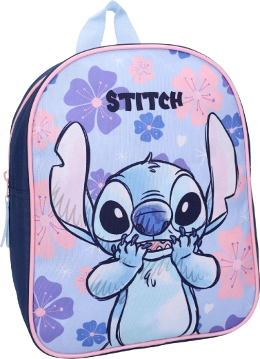 Výrazný motiv Stitche a květinový design