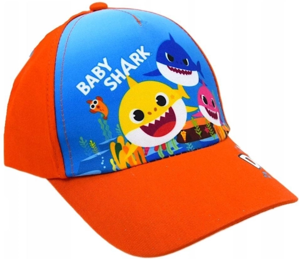Dětská oranžová kšiltovka Baby Shark – Velikost: 52