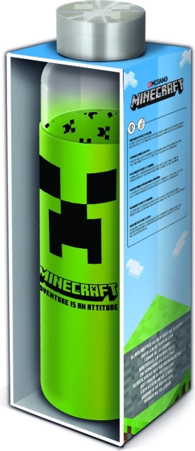 Skleněná láhev s návlekem MINECRAFT 585 ml