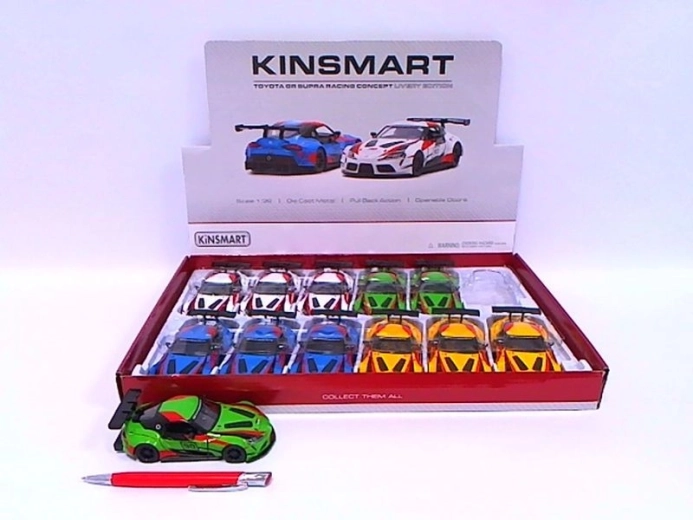 Kovový model auta Toyota GR Supra Racing Concept 1:36 s pull-back - 1 kus