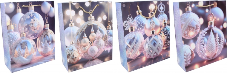 Dárková taška vánoční M 26 × 32 × 10 cm