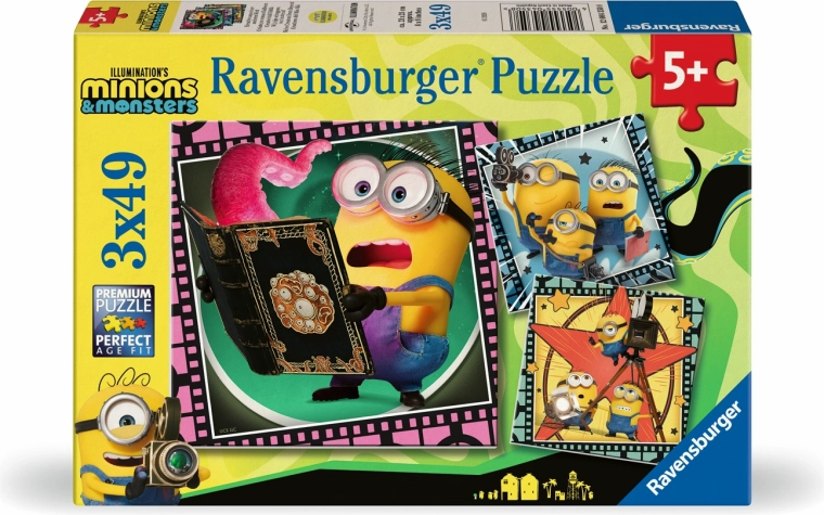 Ravensburger puzzle Mimoni a monstra 3x49 dílků
