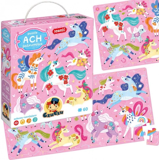 Puzzle Ach Jednorožci 60 dílků
