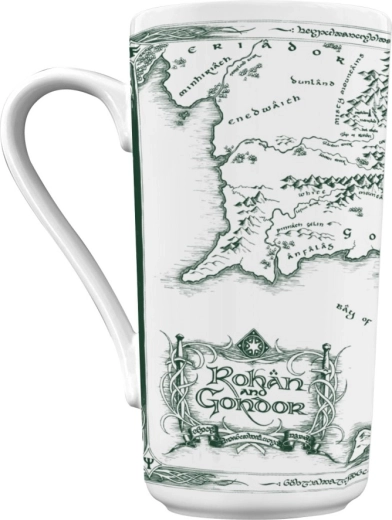 Keramický hrnek Pán prstenů – bílá mapa 470 ml