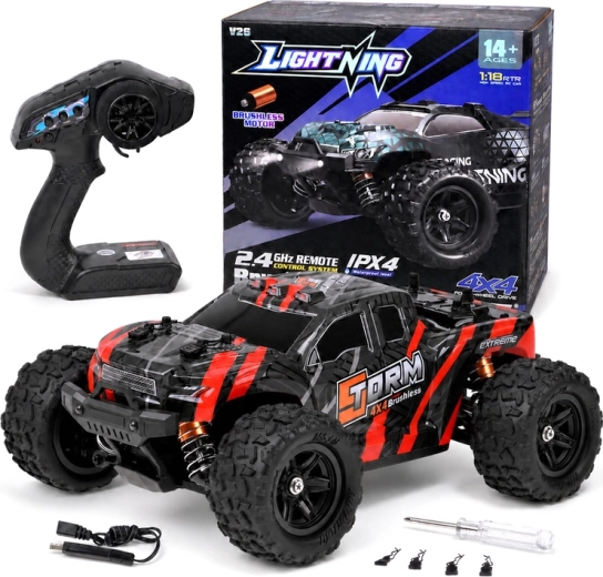 Terénní RC buggy 4x4 2,4 GHz se střídavým motorem, měřítko 1:18 - 1 kus