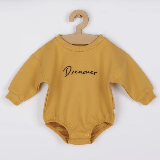 Kojenecké teplákové body baggy Koala Dreamer hořčicové