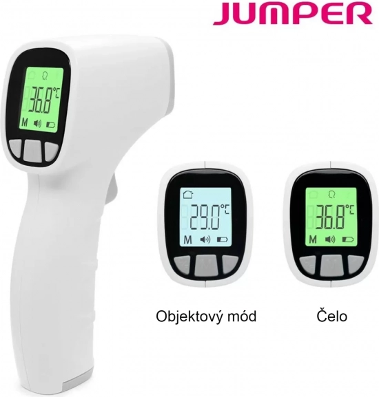 Digitální bezkontaktní teploměr Jumper pro děti i dospělé, modrý