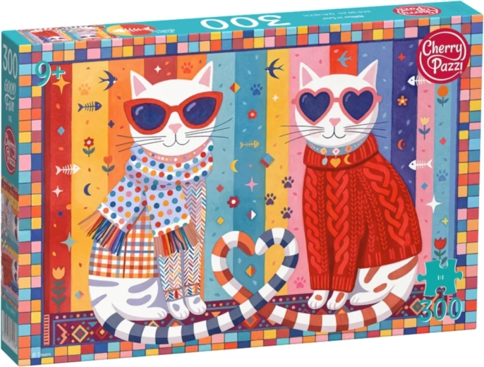 Cherry Pazzi puzzle Kočky se slunečními brýlemi 300 dílků