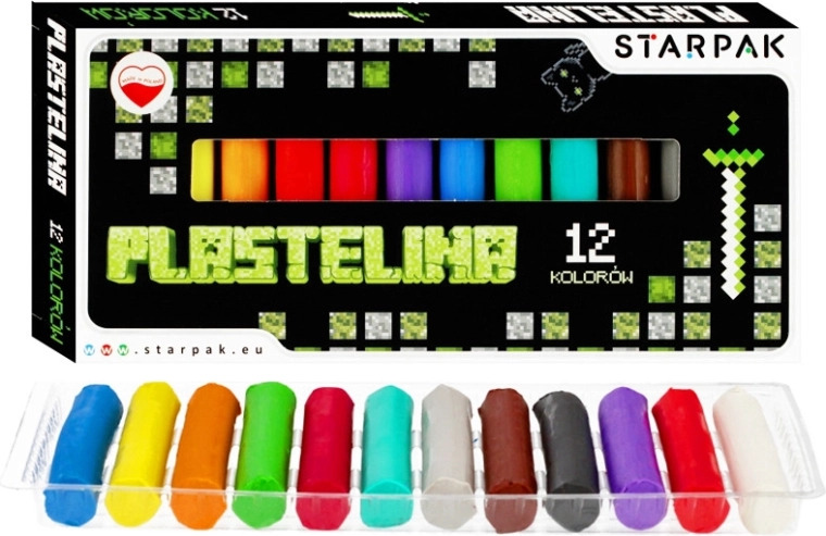 Plastelínová sada Pixel – 12 barev