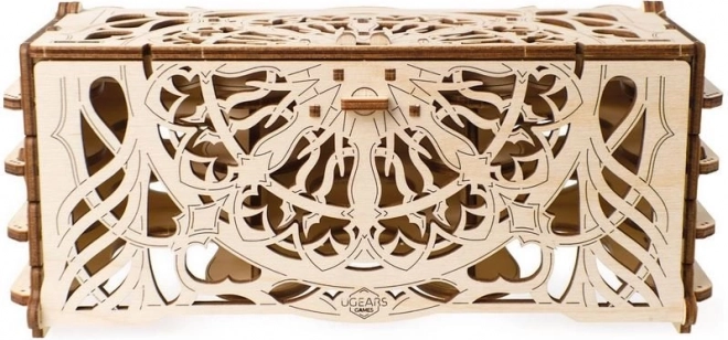 Dřevěná kazeta na sběratelské karty UGEARS – 3D mechanické puzzle
