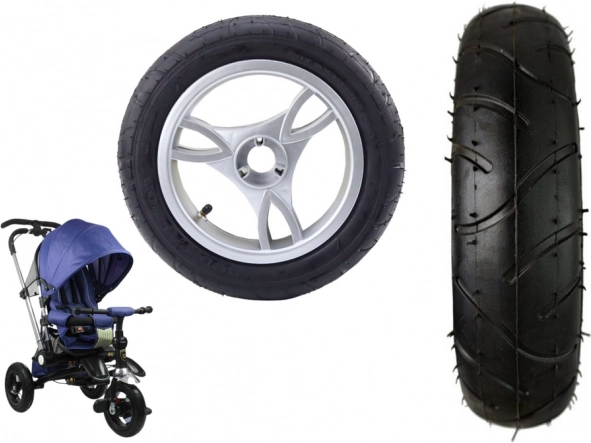 Přední plastové kolo s nafukovací gumovou pneumatikou pro PRO700